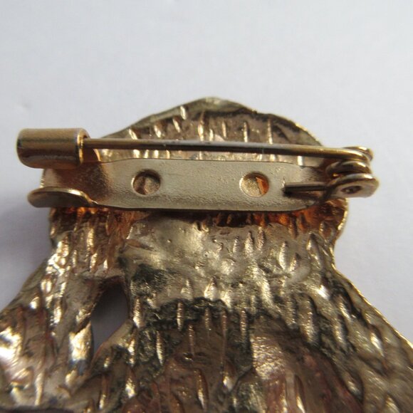 Enamel Snowman Christmas Holiday Brooch Pin Goldtone Metal Vintage Lot of 2 - Picture 12 of 12